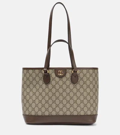 Gucci Ophidia Gg Canvas Tote Bag In Ebony/brown