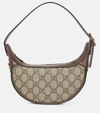 Gucci Ophidia Gg Supreme Canvas Mini Bag In 米色