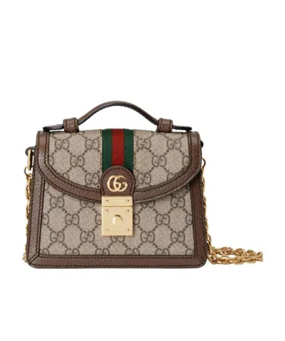 Gucci Ophidia Gg Mini Shoulder Bag In Nude