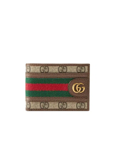 Gucci Ophidia Gg Bi-fold Wallet In Brown