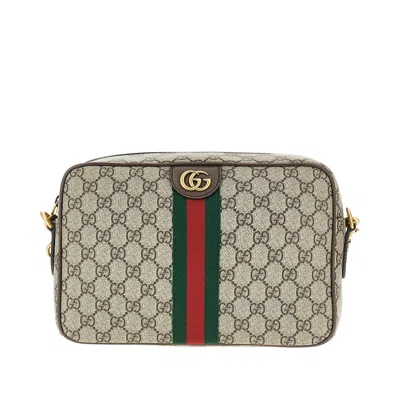 Gucci Men Gg Supreme Fabric And Leather Small Ophidia Gg Crossbody Bag In Multi