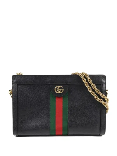 Pre-owned Gucci Ophidia Gg Shoulder Bag In Black