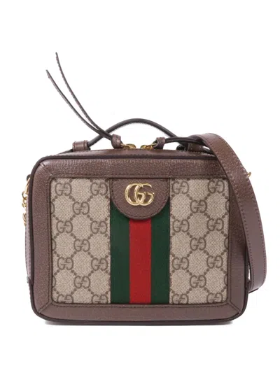 Pre-owned Gucci Ophidia Gg Shoulder Bag In Brown