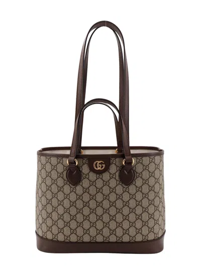 Gucci Ophidia Gg Shoulder Bag In Brown