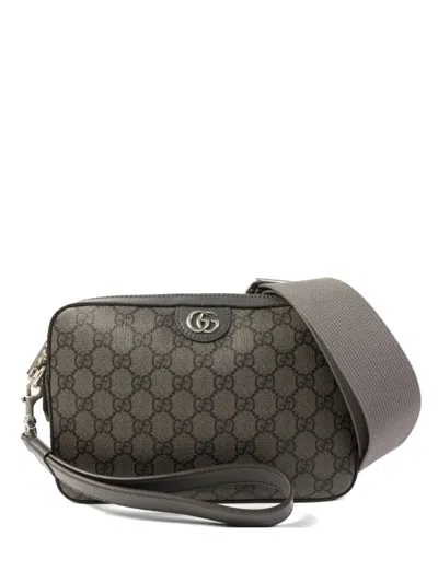 Pre-owned Gucci Ophidia Gg Shoulder Bag In Gray
