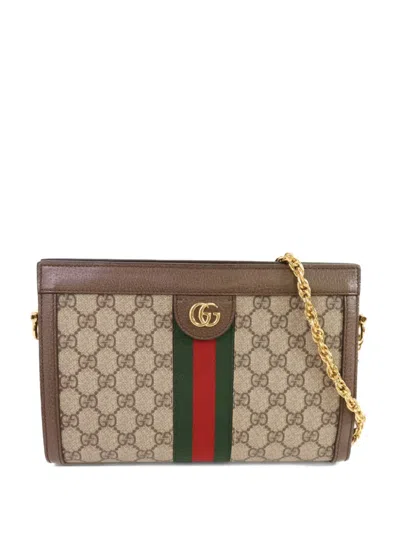 Pre-owned Gucci Ophidia Gg Shoulder Bag In Neutral