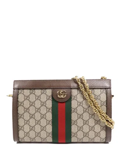 Pre-owned Gucci Ophidia Gg Shoulder Bag In Neutral