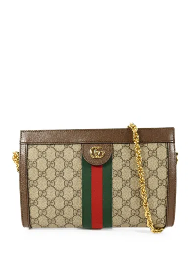 Pre-owned Gucci Ophidia Gg Shoulder Bag In Neutral