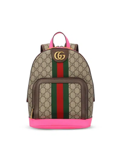 Gucci Ophidia Gg Small Backpack In Brown