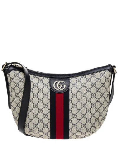 Gucci Ophidia Gg Supreme Shoulder Bag In Beige