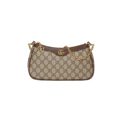 Pre-owned Gucci Ophidia Gg Small Handbag 'beige/ebony Supreme' In Tan