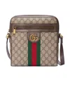 Gucci Men Gg Supreme Fabric Small Ophidia Crossbody Bag In Brown