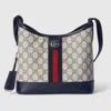 Gucci Ophidia Gg Canvas Shoulder Bag In Beige