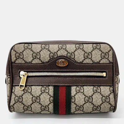 Pre-owned Gucci Ophidia Gg Supreme Belt Bag In Beige