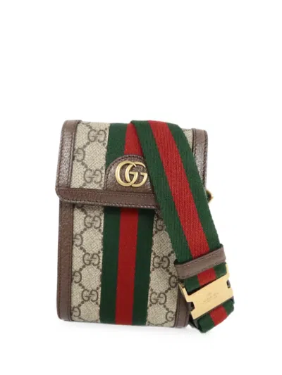 Pre-owned Gucci Ophidia Gg Supreme Belt Bag In Neutrals