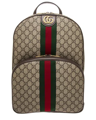 Gucci Ophidia Gg Supreme Canvas & Leather Backpack In Multi