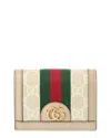 Gucci Ophidia Gg Supreme Canvas & Leather Card Case In Multi