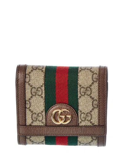 Gucci Ophidia Gg Supreme Canvas & Leather Coin Purse In 8745