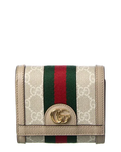 Gucci Ophidia Gg Supreme Canvas & Leather Coin Purse In Multi