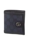 GUCCI GUCCI OPHIDIA GG SUPREME CANVAS & LEATHER WALLET