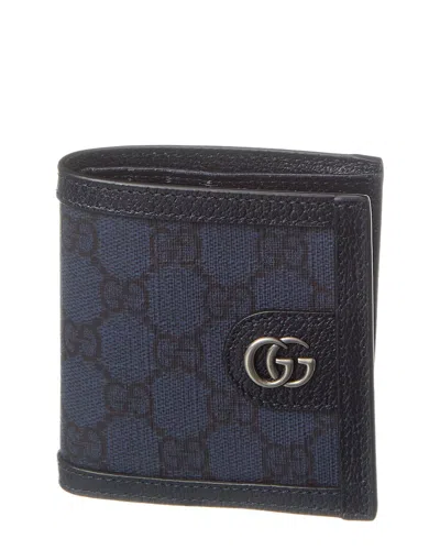 Gucci Ophidia Gg Canvas Wallet In Blue