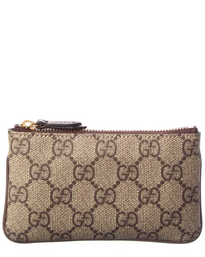 Gucci Ophidia Gg Supreme Canvas Key Case In Brown