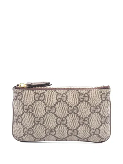 Pre-owned Gucci Ophidia Gg Supreme Coin Purse In Neutral