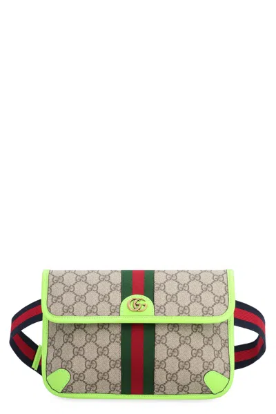 Gucci Ophidia Gg Supreme Fabric Belt Bag In Brown