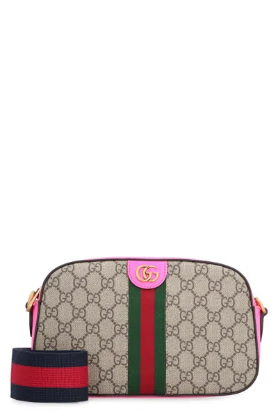 Gucci Ophidia Gg Supreme Fabric Shoulder-bag In Brown