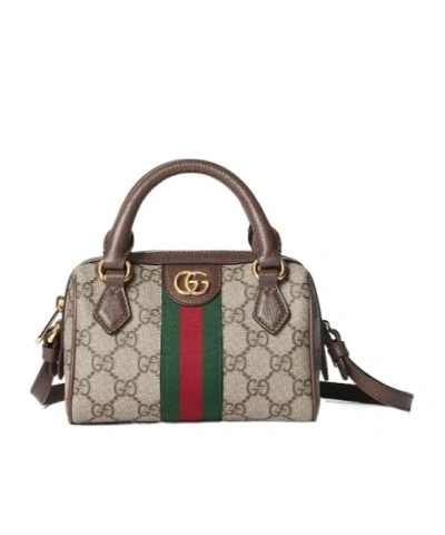 GUCCI GUCCI ORPHIDIA GG PLAQUE SUPREME MINI TOP HANDLE BAG