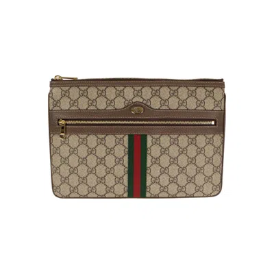 Pre-owned Gucci Ophidia Gg Supreme Pouch Bag 'beige'