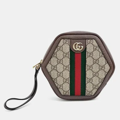 Pre-owned Gucci Ophidia Gg Supreme Pouch In Multicolor