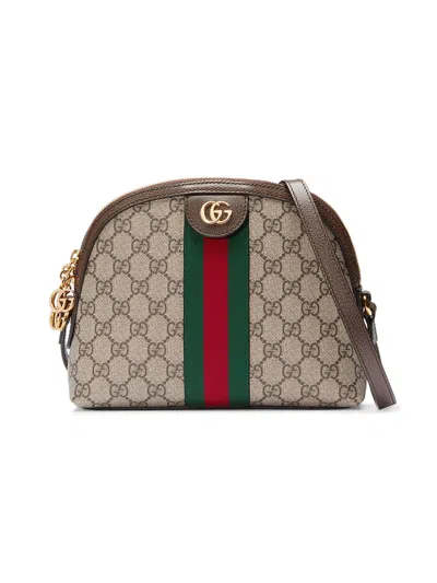 Gucci Ophidia Gg Supreme Shoulder Bag In Brown
