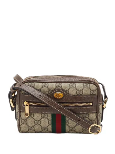 Pre-owned Gucci Ophidia Gg Supreme Shoulder Bag In Neutrals