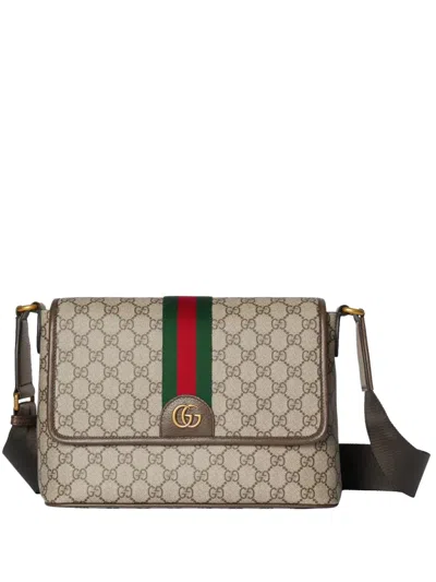 Gucci Ophidia Gg Supreme Shoulder Bag In Orange