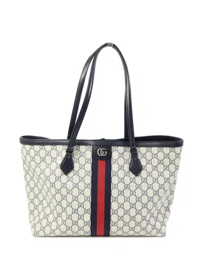 Pre-owned Gucci Ophidia Gg Supreme Tote Bag In Neutral