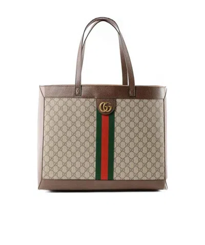 Gucci Ophidia Gg Tote In Nude