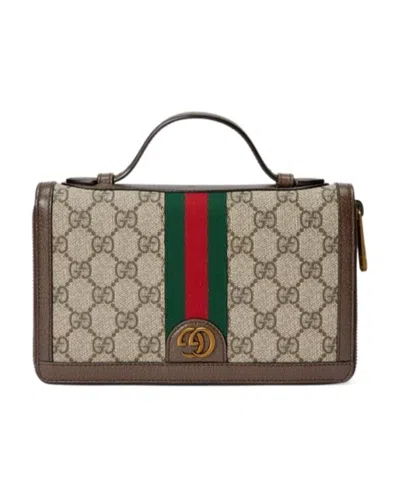 Gucci Ophidia Gg Travel Case In Nude