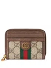 Gucci Ophidia Gg Card Case In Neutrals
