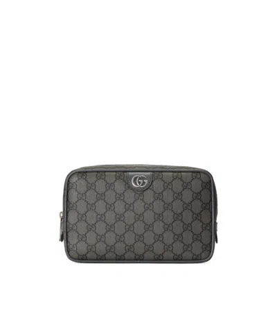Gucci Ophidia Gg Wash Bag In Black