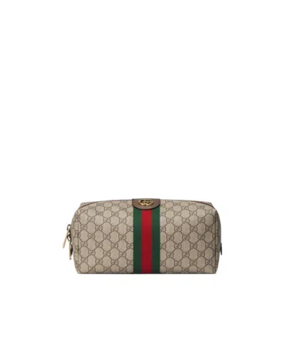 Gucci Ophidia Gg Wash Bag In Nude