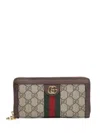 GUCCI GUCCI OPHIDIA GG ZIP AROUND WALLET