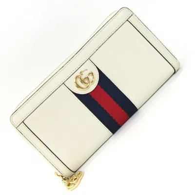 Pre-owned Gucci Ophidia Ivory Leather Long Wallet (bi-fold) ()