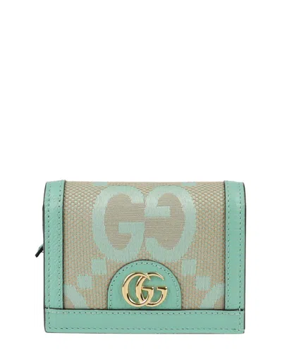Gucci Ophidia Jumbo Gg Card Case Wallet (authentic Pre-loved) In Blue