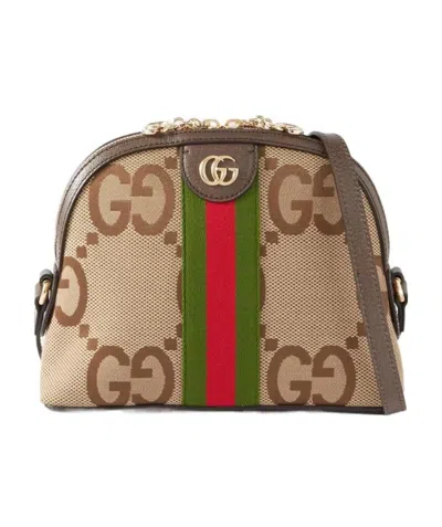 Gucci Ophidia Jumbo Gg Small Shoulder Bag In Green