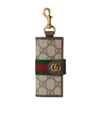 Gucci Ophidia Key Case With Hook Closure In Neutral
