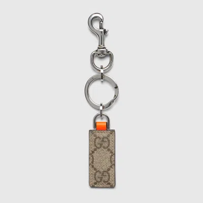 Gucci Ophidia Keychain With Hook Closure In Gray