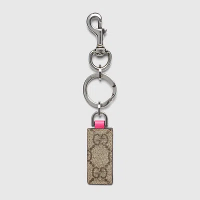 Gucci Ophidia Keychain With Hook Closure In Beige