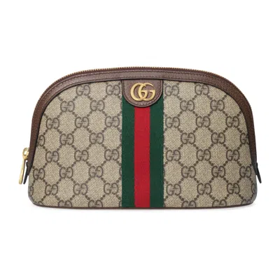 Gucci Ophidia Large Cosmetic Case In Beige