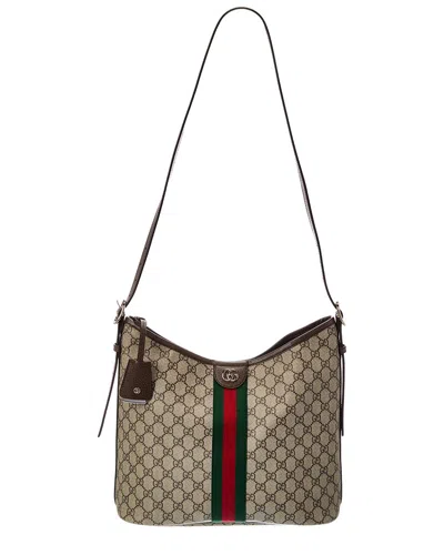 Gucci Ophidia Large Gg Supreme Canvas & Leather Tote In Blue